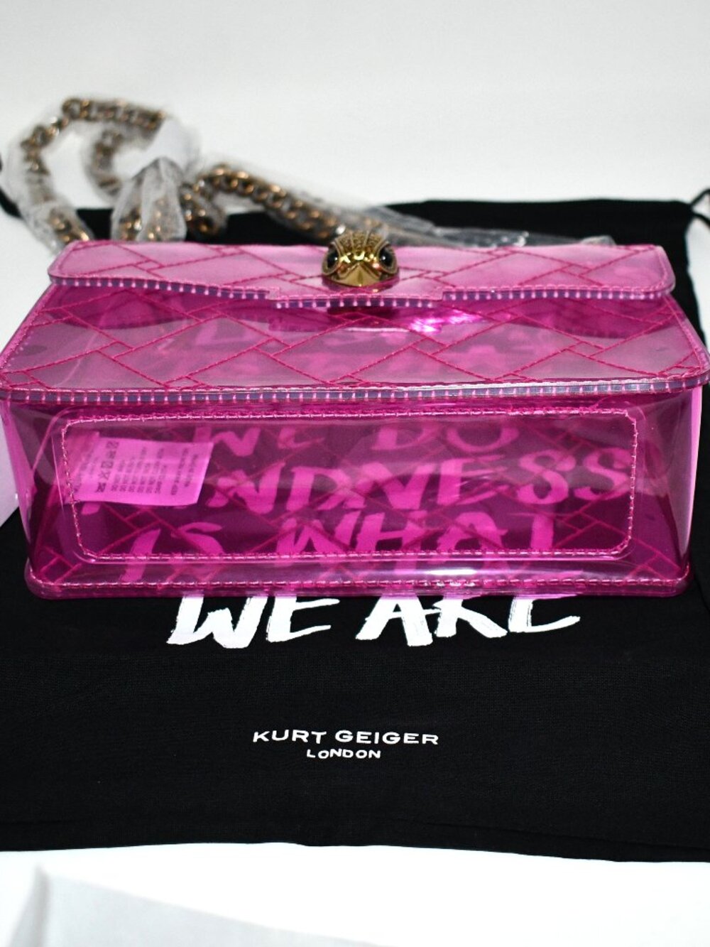 Kurt Geiger Vinyl MINI Kensington Convertible Crossbody in Fuchsia #4756052999 N - Picture 7 of 7